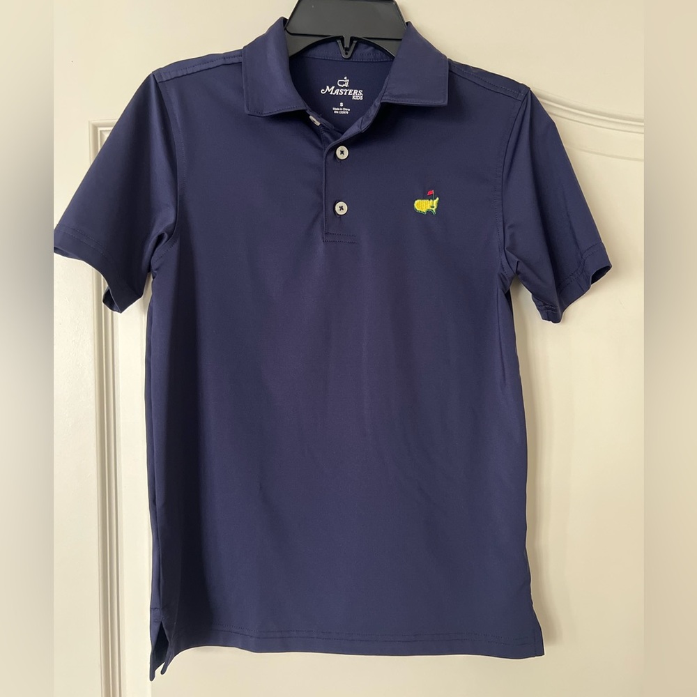 BOYS size S Masters Navy Polo Shirt